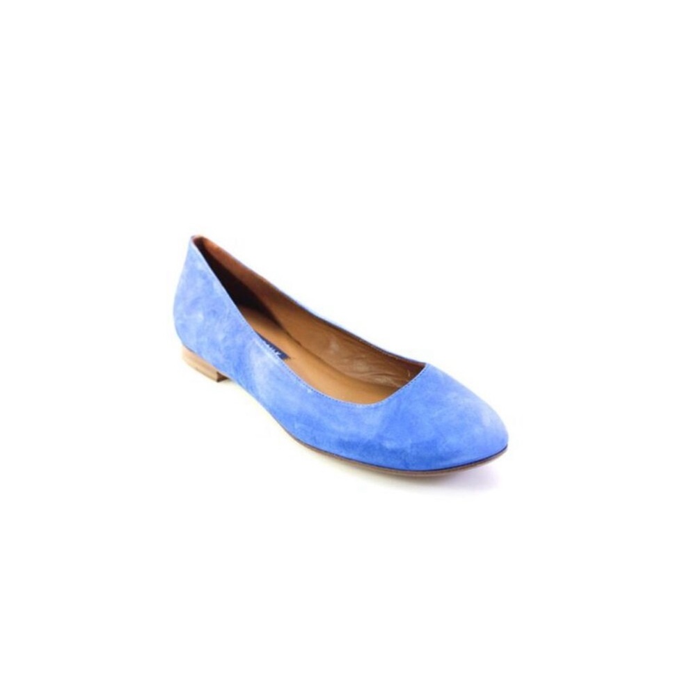 Margaux Womens Slip On Round Toe The Classic Ballet Flats Royal Blue Suede 38